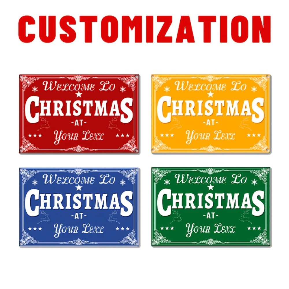 Home Bar Cafe - Custom 2D Flat Merry Christmas Aluminum