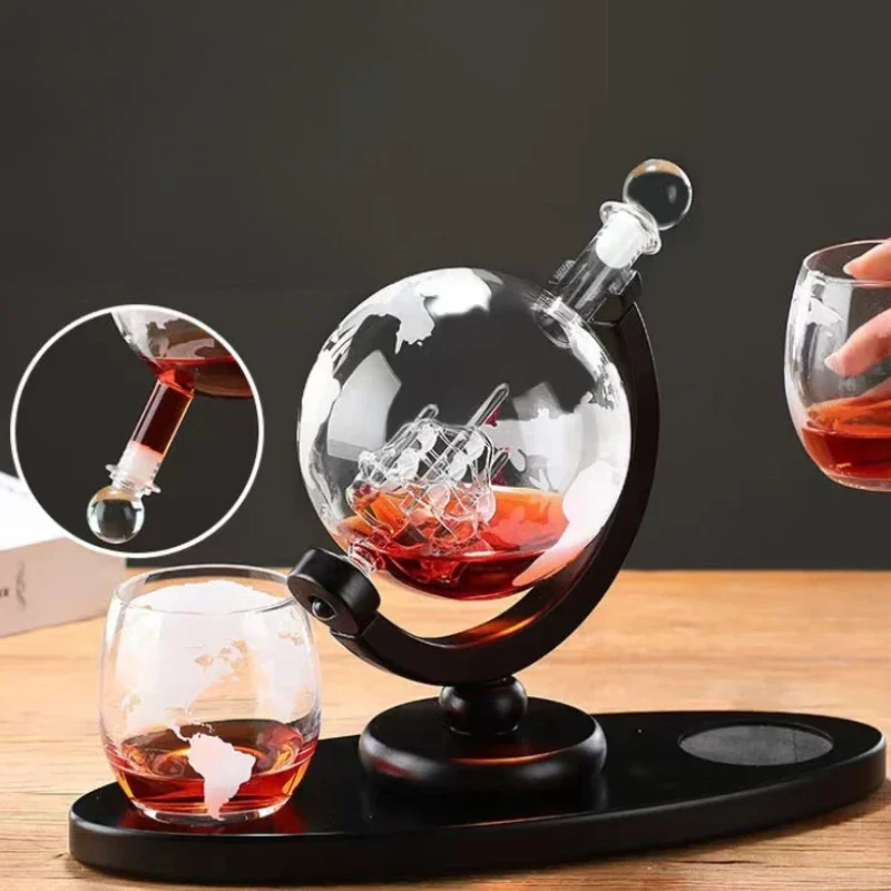 Globe Whiskey Decanter Set Lea - огляд і ціна Decanter Globe Set