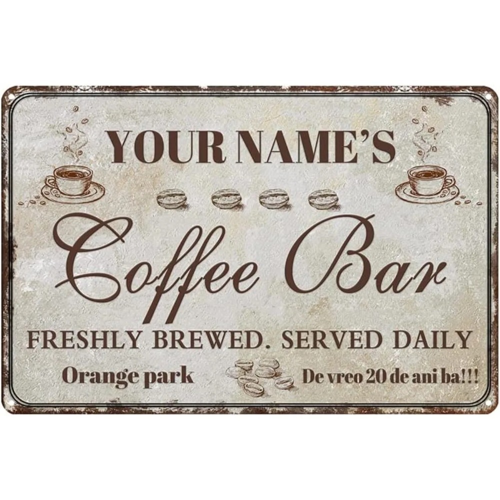 Custom Retro Coffee‑Bar Tin Me - огляд і ціна Home Bar And Coffee