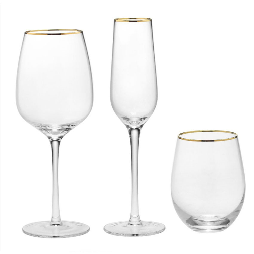 Gold Rimmed Highball Glass Red - огляд і ціна Highball Glass Set