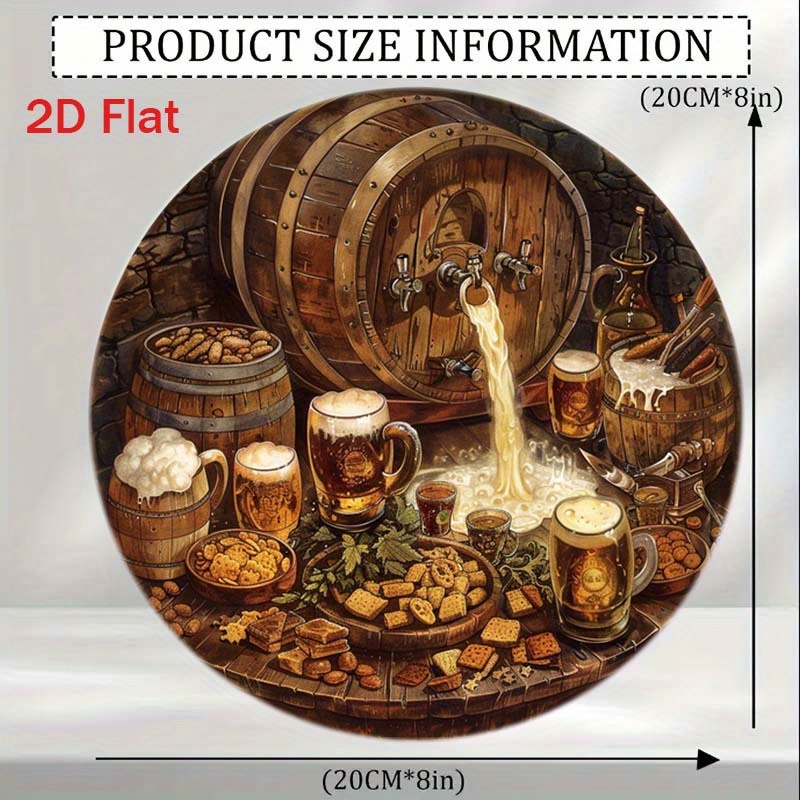 1Pc Round 2D Flat Aluminum Sig - огляд і ціна Home Bar Cafe