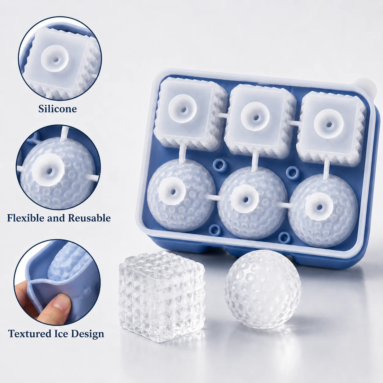 Silicone Whiskey Ice Cube Tray - огляд і ціна Ice Mold Sphere