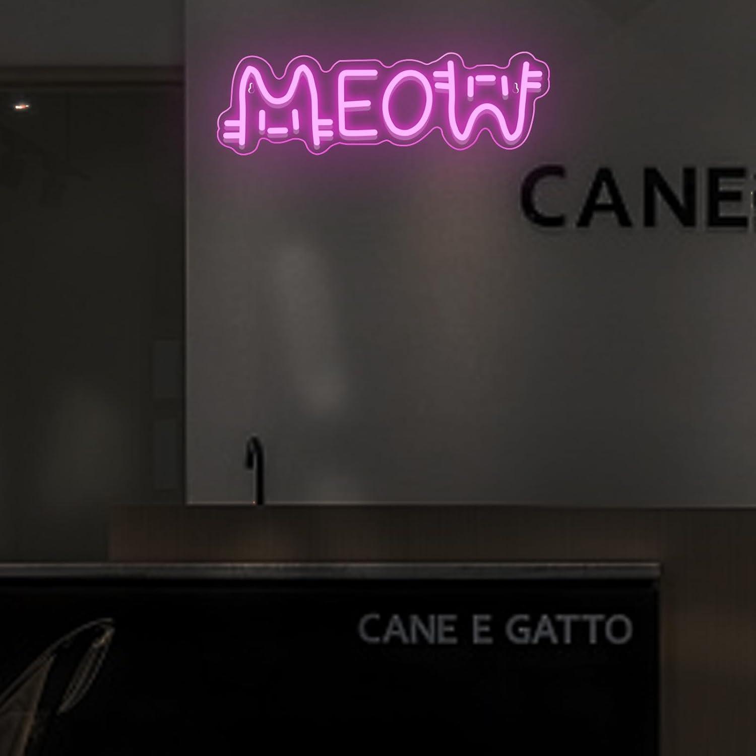 Meow Neon Sign Cat USB Powered - огляд і ціна Home Bar Cafe