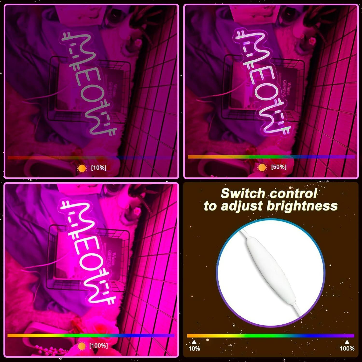 Meow Neon Sign Cat USB Powered - огляд і ціна Home Bar Cafe