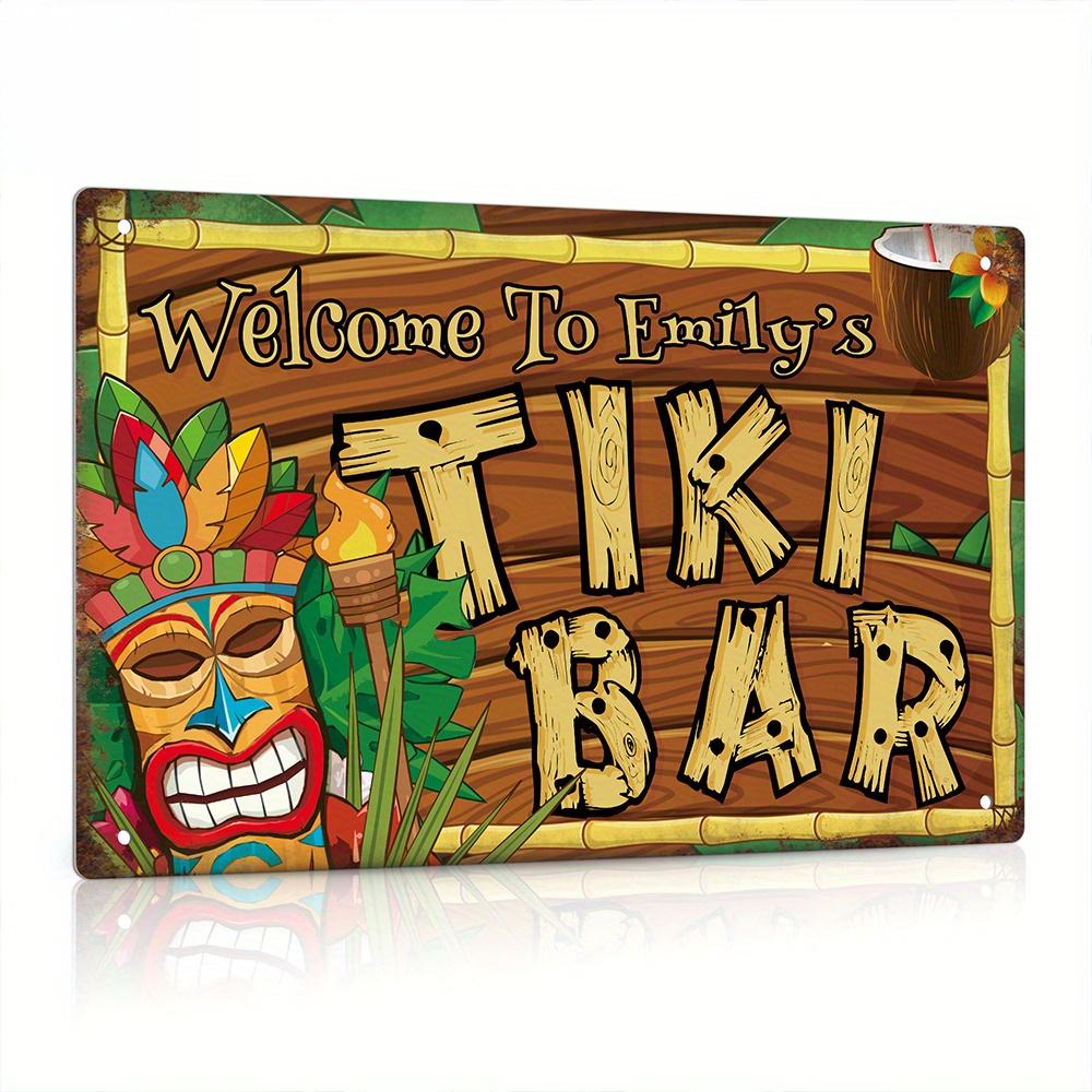 Custom  Decor Tiki Bar Sign, P - огляд і ціна Home Bar Cafe